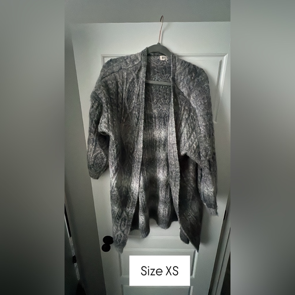 Gray Cable Knit Women's Sweater